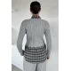 Kadın V Yaka Gömlekli Triko Bluz