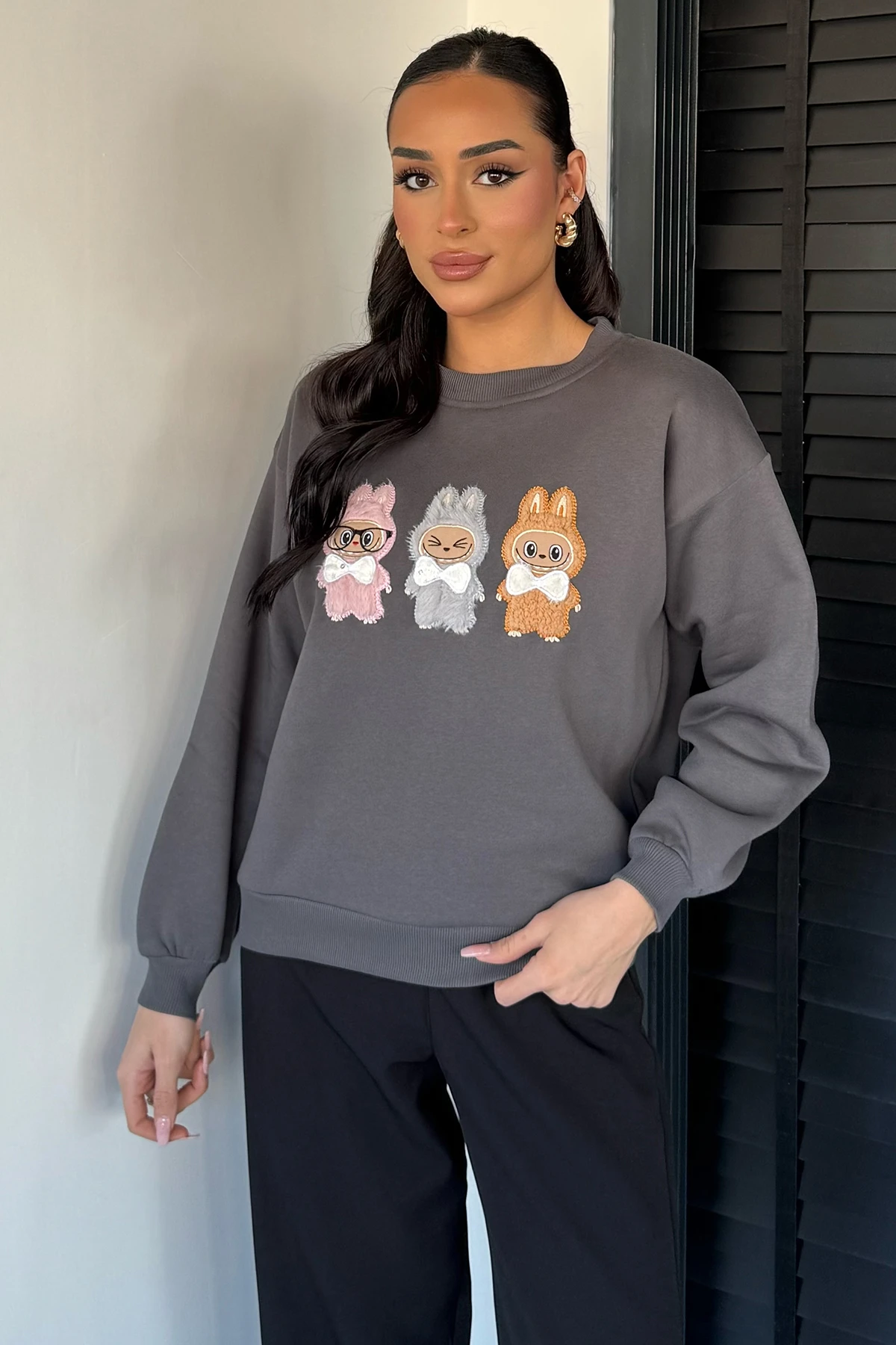 Kadın 3 Labubulu Sweat