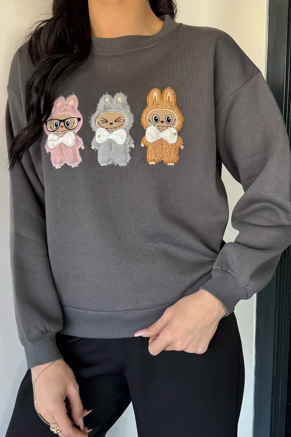 Kadın 3 Labubulu Sweat