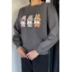 Kadın 3 Labubulu Sweat