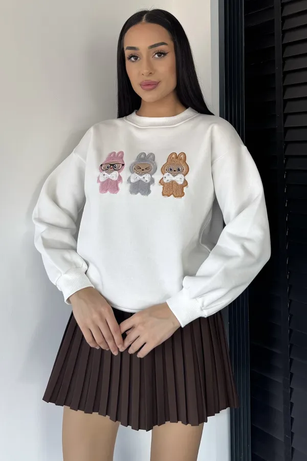Kadın 3 Labubulu Sweat