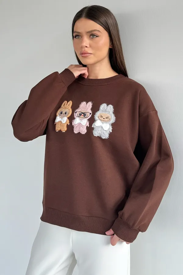 Kadın 3 Labubulu Sweat