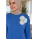 Kadın Omuz Ve Etek Ucu Dantelli Tunik