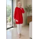 Kadın Omuz Ve Etek Ucu Dantelli Tunik