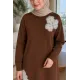 Kadın Omuz Ve Etek Ucu Dantelli Tunik