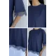 Kadın Kol Ve Etek Ucu Dantelli T-Shirt