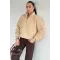 Kadın Bel Büzgülü Boğazlı Sweat