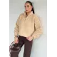 Kadın Bel Büzgülü Boğazlı Sweat