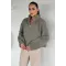 Kadın Bel Büzgülü Boğazlı Sweat