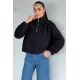 Kadın Bel Büzgülü Boğazlı Sweat