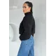 Kadın Bel Büzgülü Boğazlı Sweat