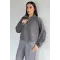 Kadın Bel Büzgülü Kısa Sweat
