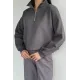 Kadın Bel Büzgülü Kısa Sweat