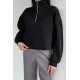 Kadın Bel Büzgülü Kısa Sweat