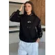 Kadın Alo Baskılı Kapşonlu Sweat