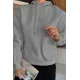 Kadın Alo Baskılı Kapşonlu Sweat