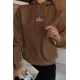 Kadın Alo Baskılı Kapşonlu Sweat