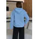 Kadın Alo Baskılı Kapşonlu Sweat