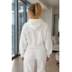 Kadın Kapşonlu Kısa Fermuarlı Sweat