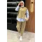 Kadın Kol Ve Etek Ucu Pileseli Oysho Takım
