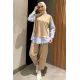 Kadın Kol Ve Etek Ucu Pileseli Oysho Takım