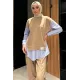 Kadın Kol Ve Etek Ucu Pileseli Oysho Takım