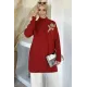 Boğaz Yaka Nakışlı Tunik