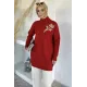 Boğaz Yaka Nakışlı Tunik