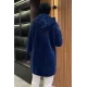 Kadın Kapşonlu Düğmeli Ceket