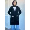 Kadın Kapşonlu Düğmeli Ceket