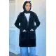 Kadın Kapşonlu Düğmeli Ceket