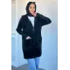 Kadın Kapşonlu Düğmeli Ceket