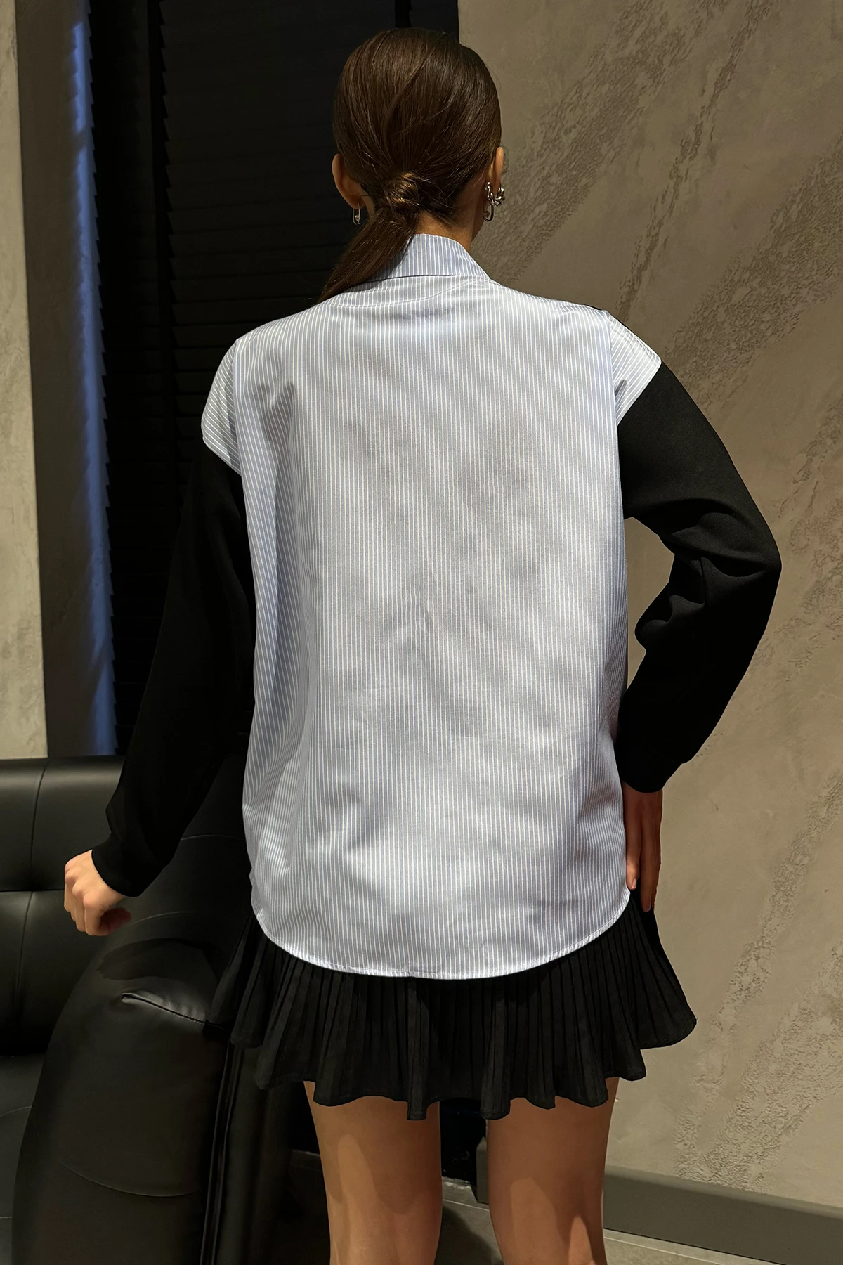 Kadın Gömlek Yakalı Sweat Ceket