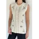 Kadın Taşlı Düğmeli Kolsuz Sweater