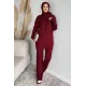 Kadın Saç Örgülü Atkılı İkili Takım
