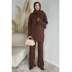 Kadın Saç Örgülü Atkılı İkili Takım