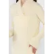 KADIN KOL YAKA ETEK UCU KÜRKLÜ ELBİSE
