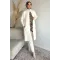 Kadın 4 Düğmeli Kollu Fermuarlı Ceket