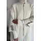 Kadın 4 Düğmeli Kollu Fermuarlı Ceket