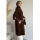 Kadın 4 Düğmeli Kollu Fermuarlı Ceket