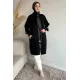 Kadın 4 Düğmeli Kollu Fermuarlı Ceket