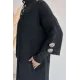 Kadın 4 Düğmeli Kollu Fermuarlı Ceket