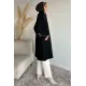 Kadın 4 Düğmeli Kollu Fermuarlı Ceket
