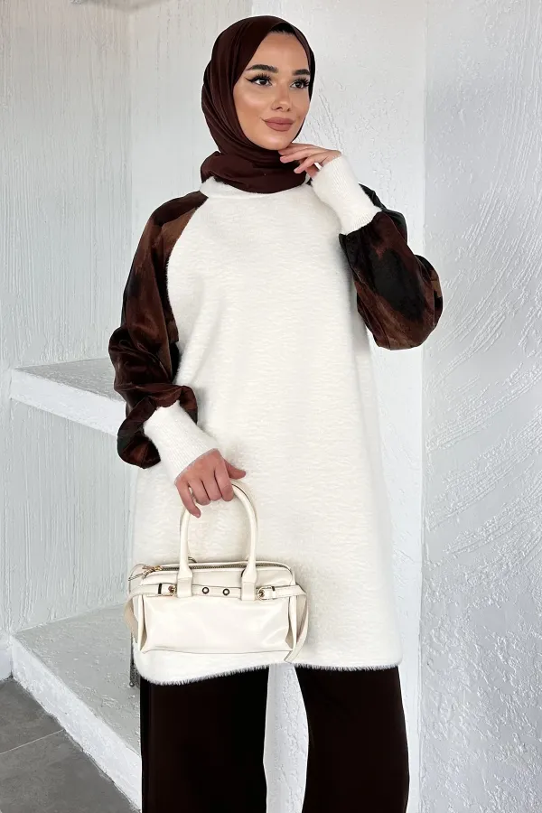 Kadın Kolları Kumaş Tunik