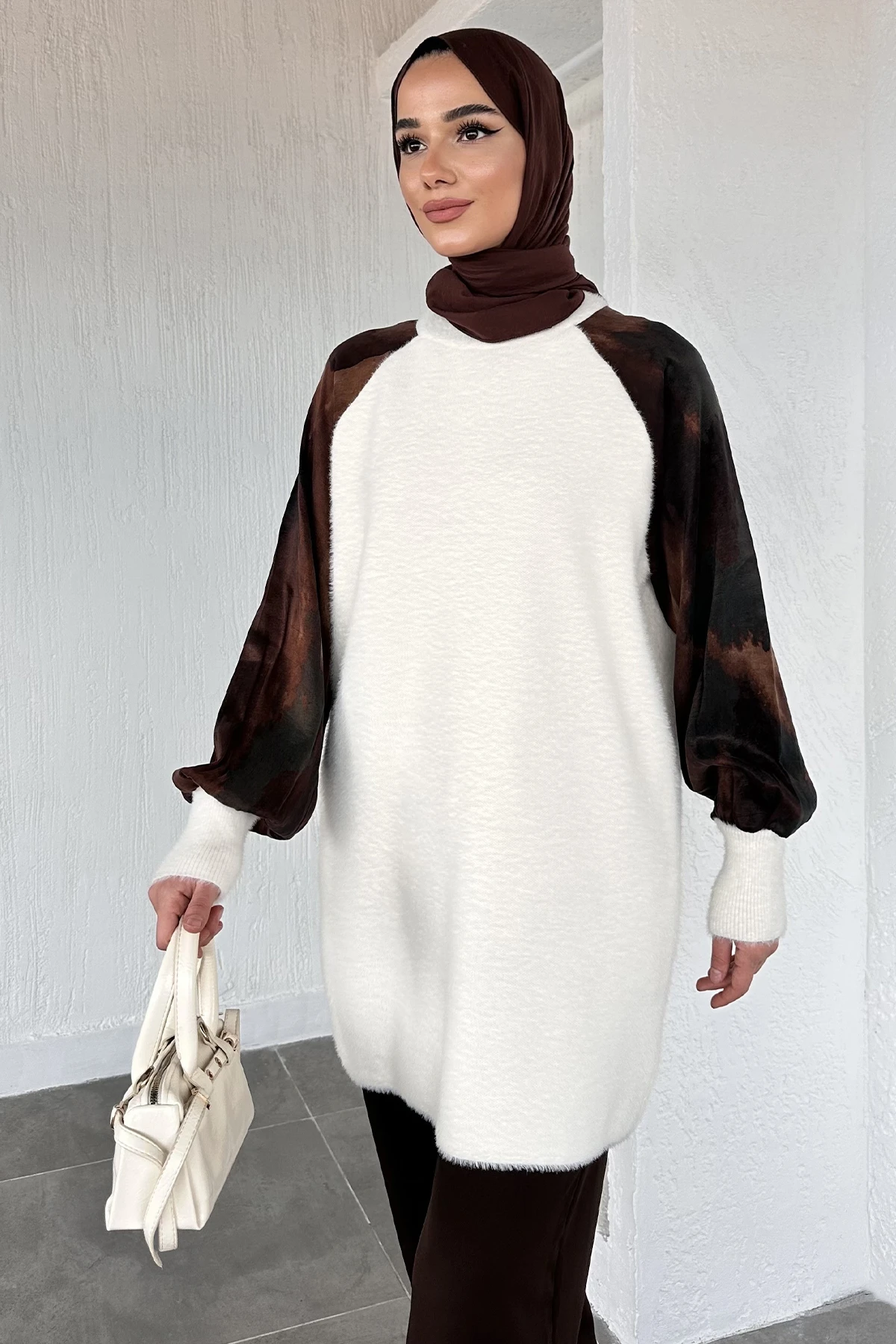 Kadın Kolları Kumaş Tunik