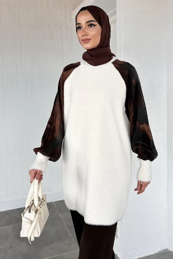 Kadın Kolları Kumaş Tunik