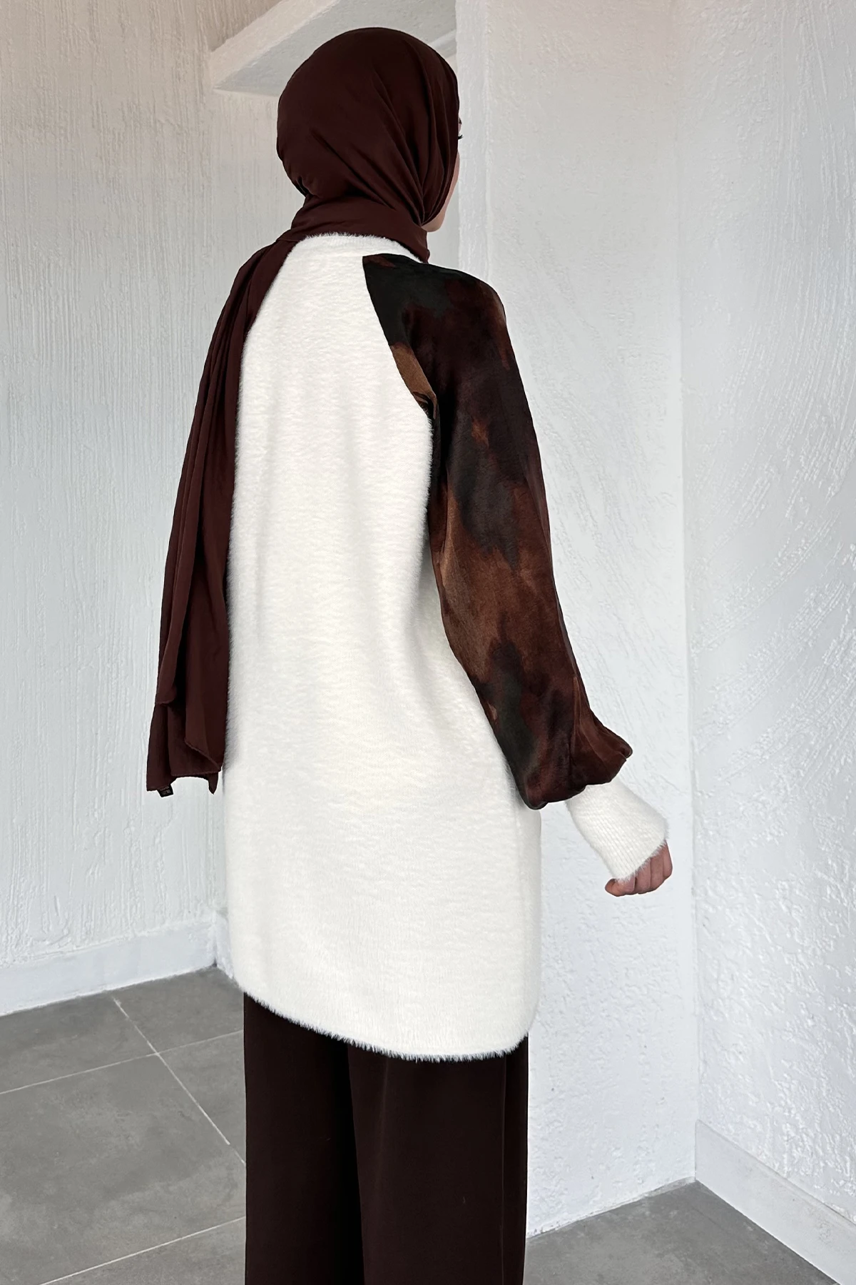 Kadın Kolları Kumaş Tunik