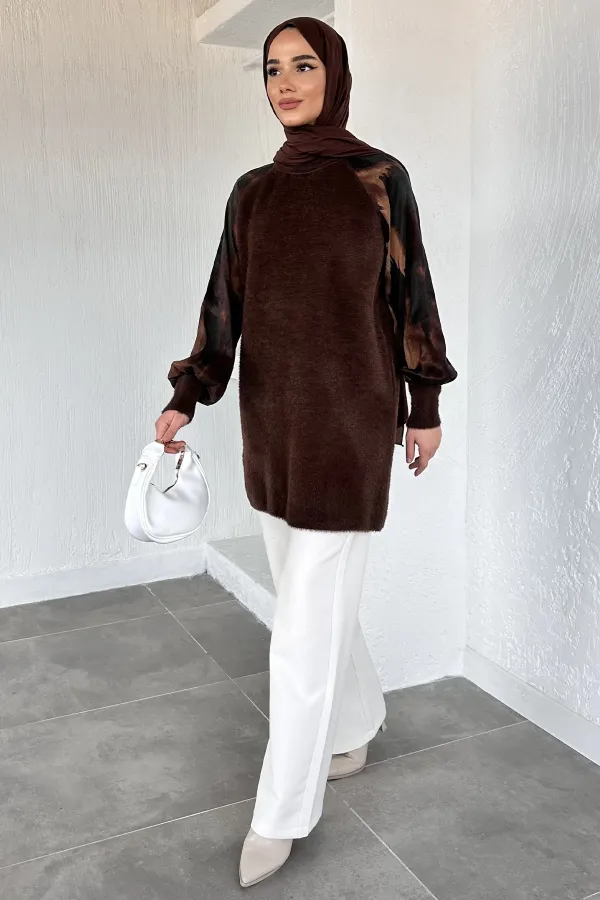Kadın Kolları Kumaş Tunik