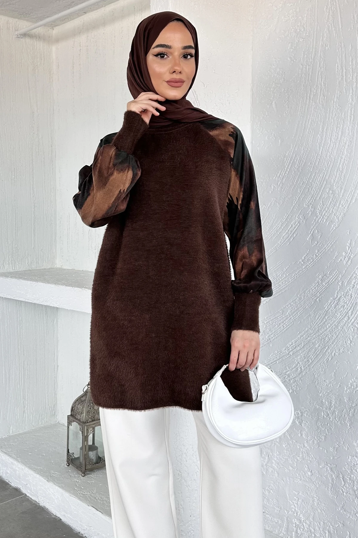 Kadın Kolları Kumaş Tunik