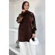 Kadın Kolları Kumaş Tunik